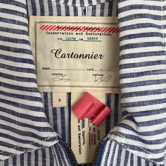 Cartonnier Striped Linen Conductor Boiler Jumpsuit 🚂 - Picture 3 of 6